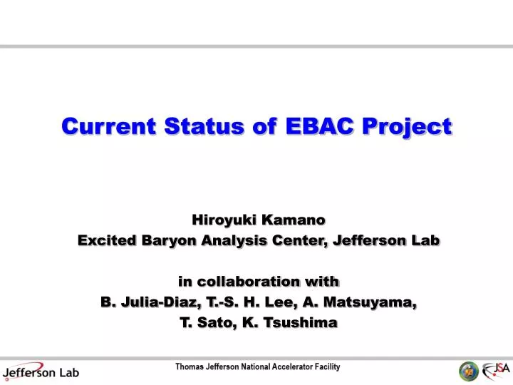 current status of ebac project