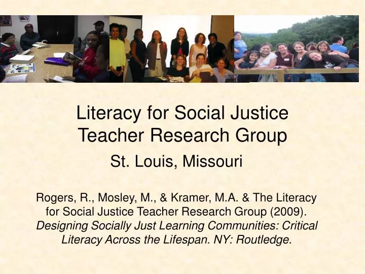 literacy for social justice teacher research group