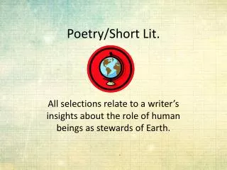 Poetry/Short Lit.