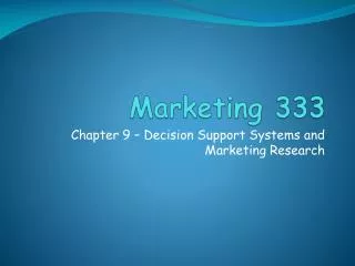 Marketing 333