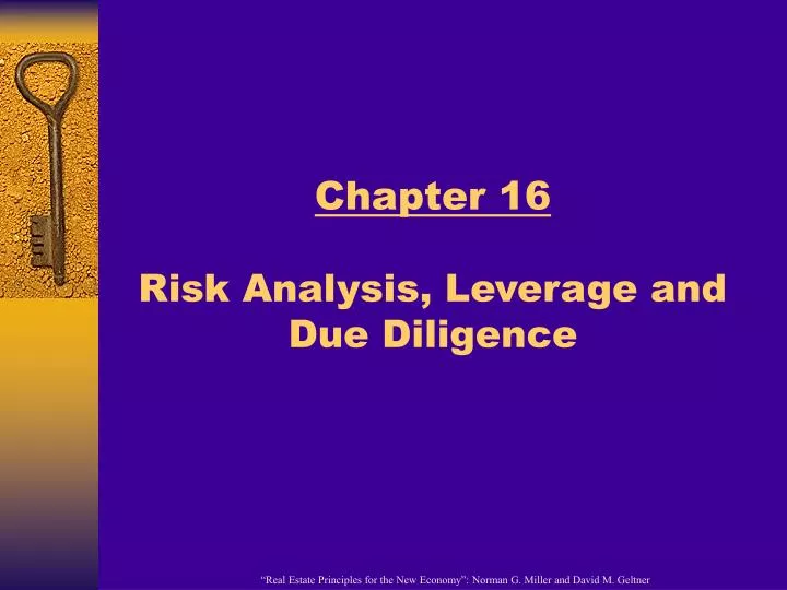 chapter 16 risk analysis leverage and due diligence