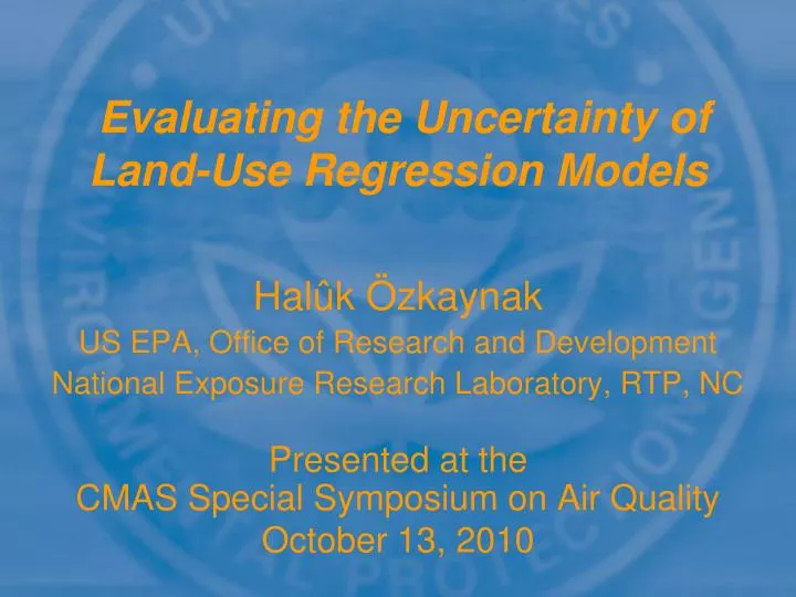 evaluating the uncertainty of land use regression models