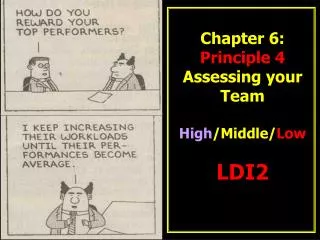 Chapter 6: Principle 4 Assessing your Team High /Middle/ Low LDI2