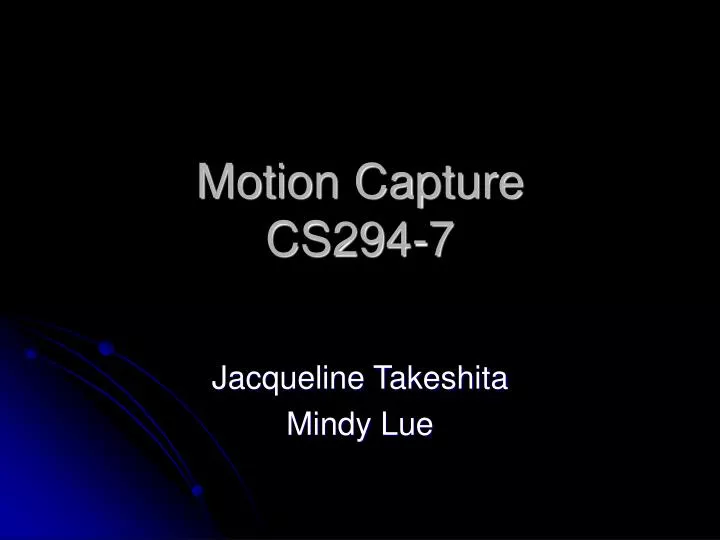motion capture cs294 7