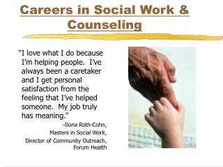 Careers in Social Work &amp; Counseling