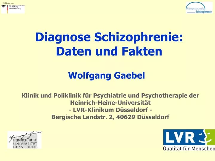 diagnose schizophrenie daten und fakten