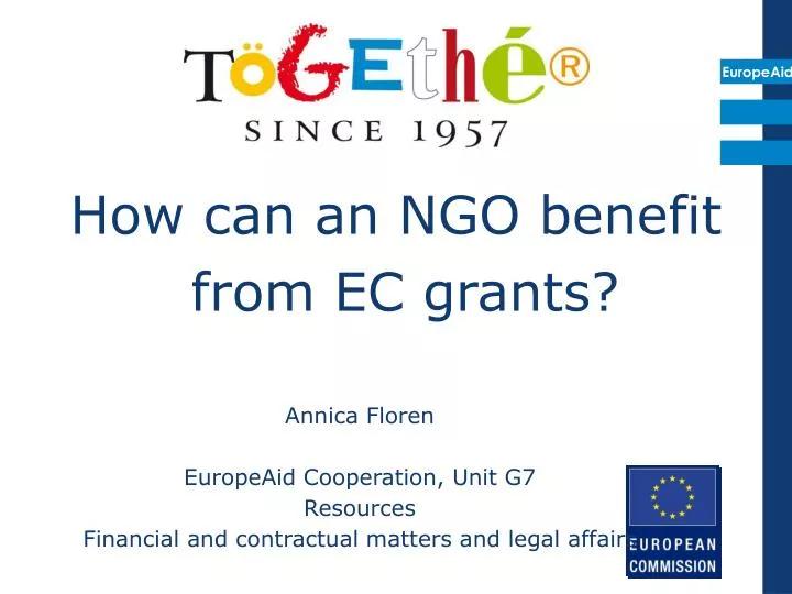 how can an ngo benefit from ec grants
