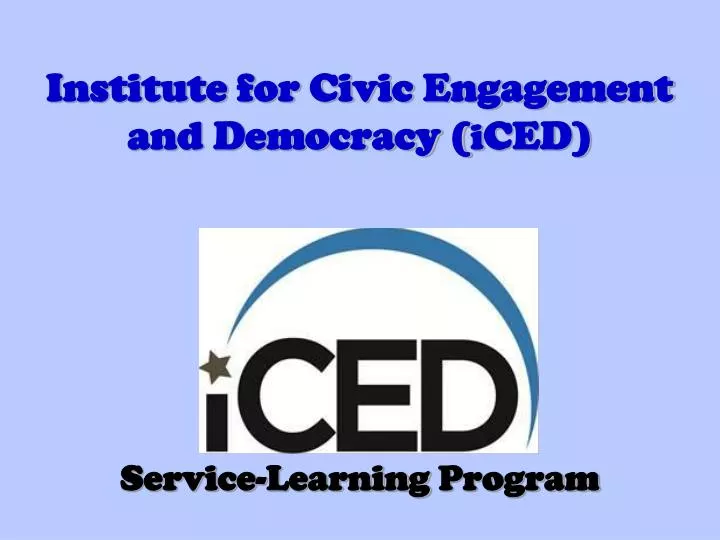 institute for civic engagement and democracy i ced