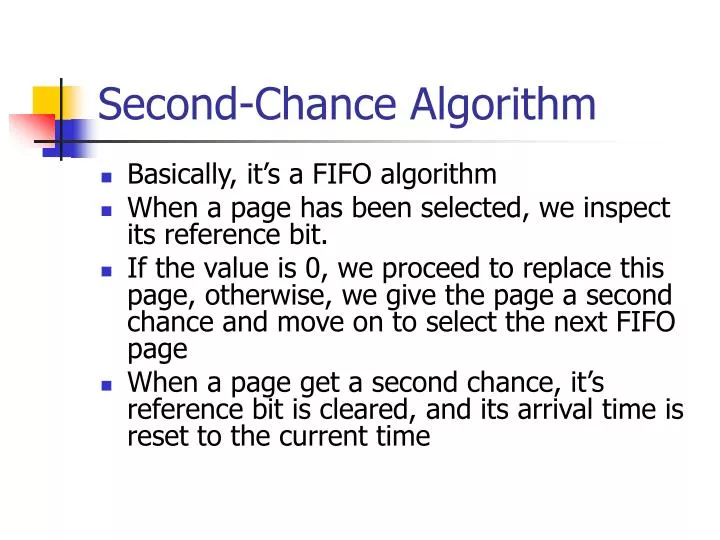 second chance algorithm