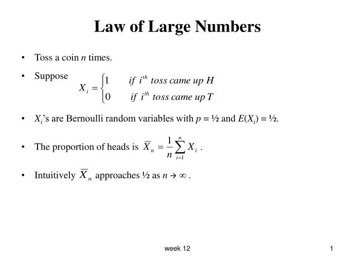 law of large numbers