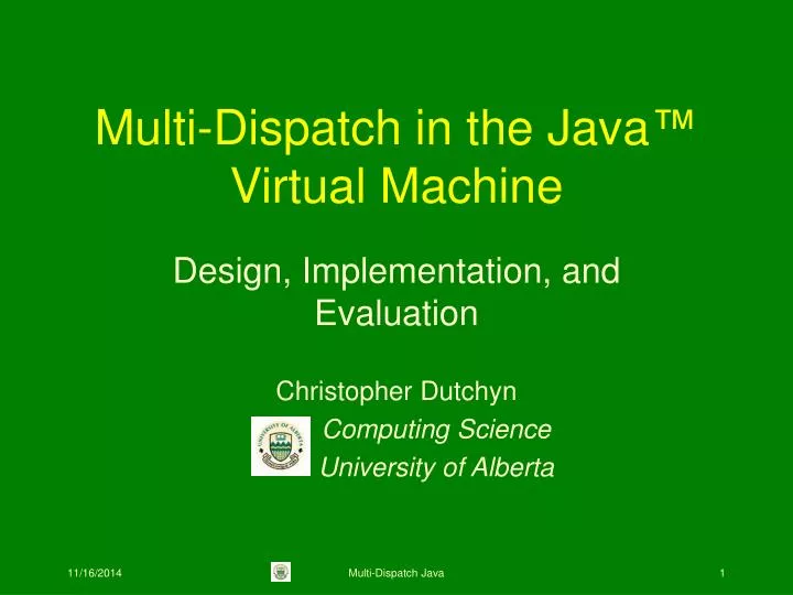 multi dispatch in the java virtual machine