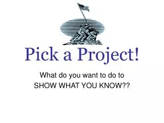 Pick a Project!