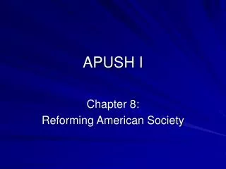 APUSH I