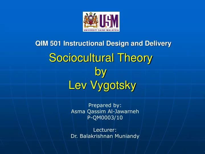 sociocultural theory by lev vygotsky