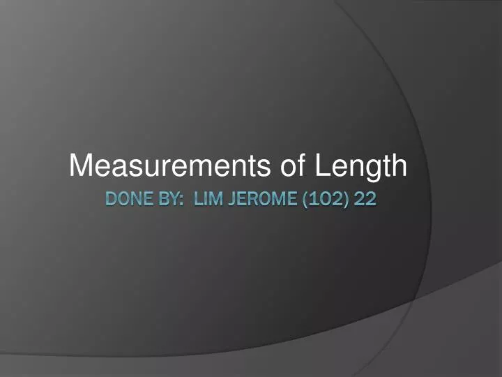 measurements of length