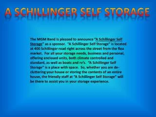 A Schillinger Self Storage