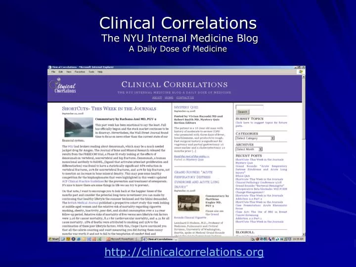 clinical correlations the nyu internal medicine blog a daily dose of medicine