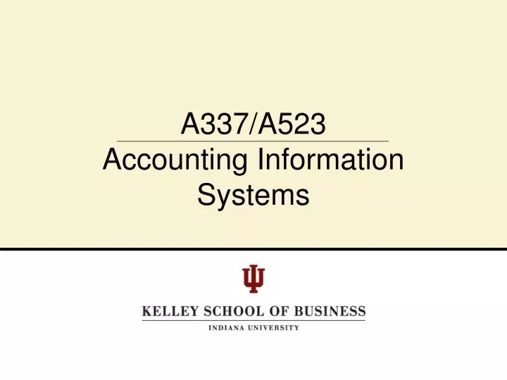 a337 a523 accounting information systems