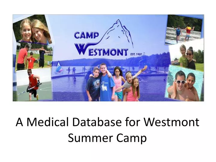 PPT A Medical Database for Westmont Summer Camp PowerPoint