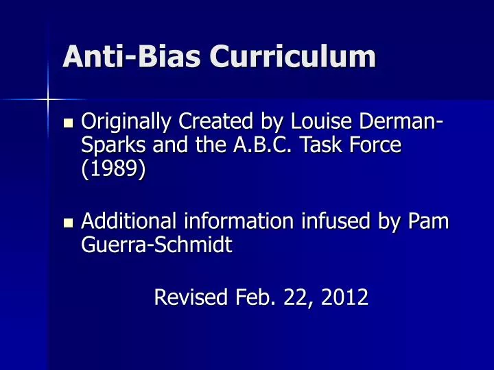 anti bias curriculum