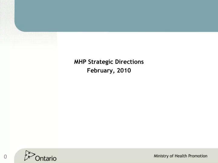 mhp strategic directions february 2010
