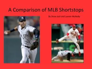 A Comparison of MLB Shortstops