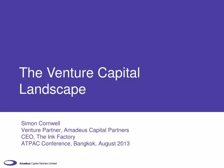 the venture c apital landscape