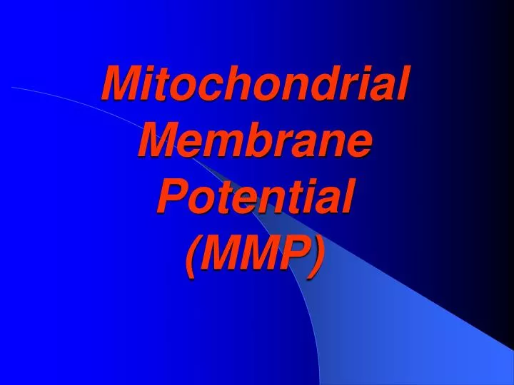 mitochondrial membrane potential mmp