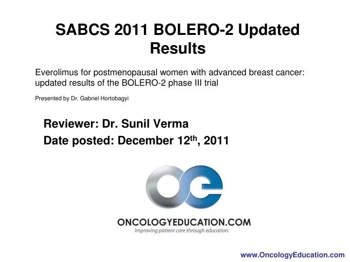 sabcs 2011 bolero 2 updated results