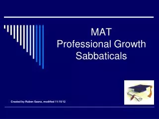 MAT Professional Growth Sabbaticals