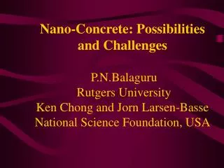 Nano cement composites