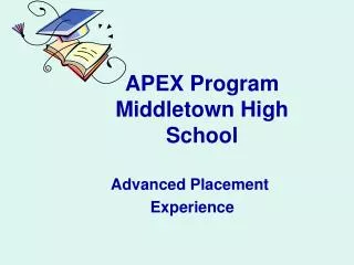 APEX Program Middletown High School