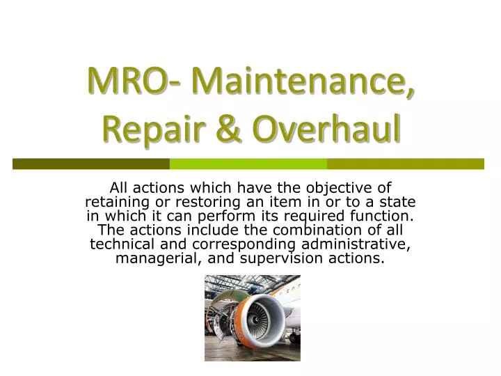 mro maintenance repair overhaul