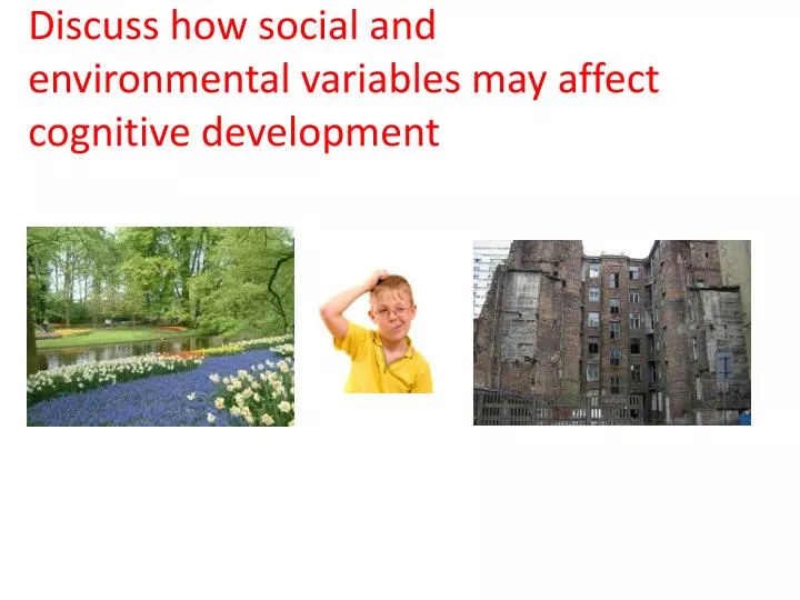 discuss how social and environmental variables may affect cognitive development