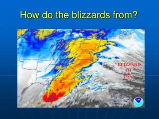 How do the blizzards from?