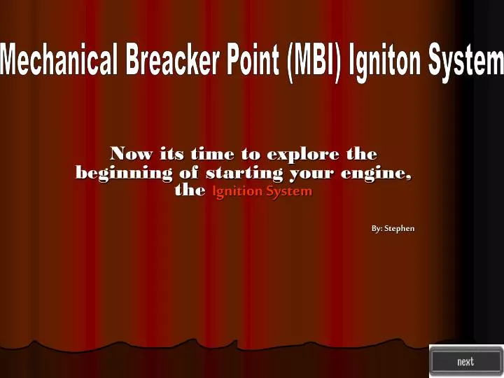 now its time to explore the beginning of starting your engine the ignition system by stephen