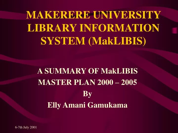 makerere university library information system maklibis