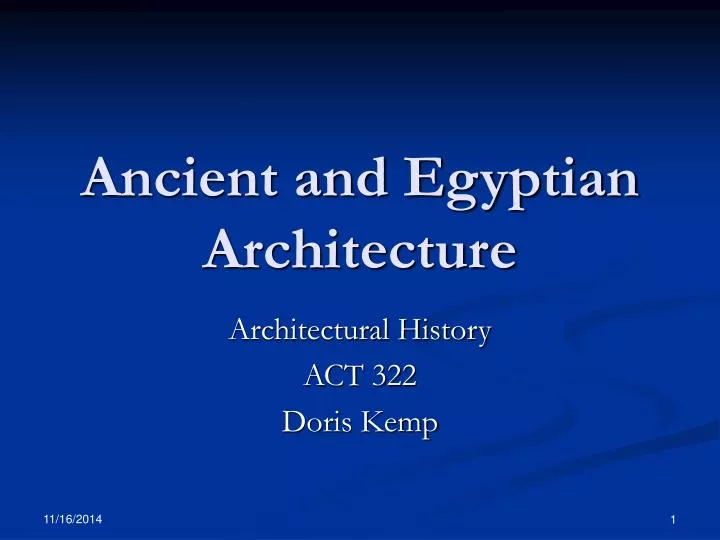 ancient and egyptian architecture