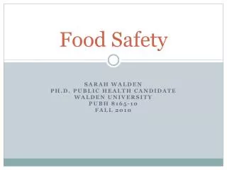 food safety