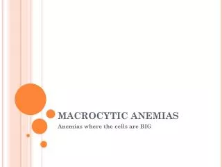 MACROCYTIC ANEMIAS