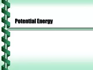 potential energy