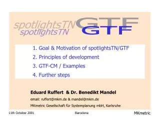 Eduard Ruffert &amp; Dr. Benedikt Mandel email: ruffert@mkm.de &amp; mandel@mkm.de