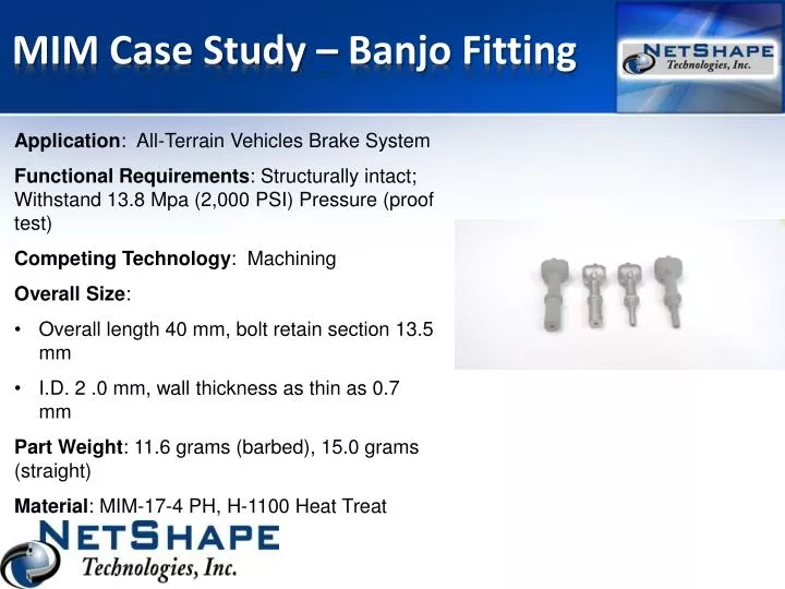 mim case study banjo fitting