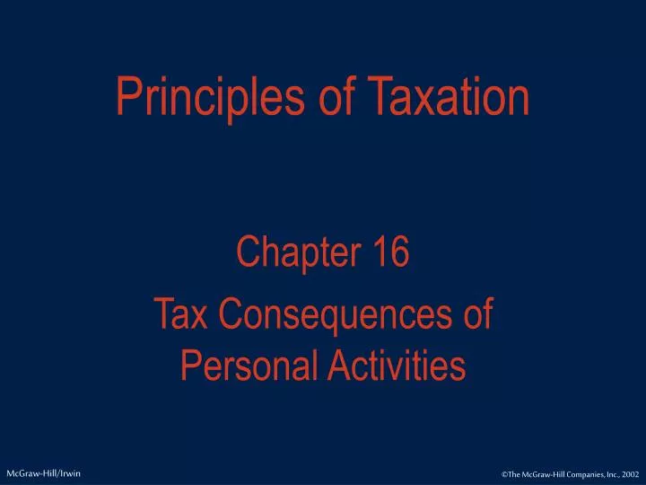 principles of taxation