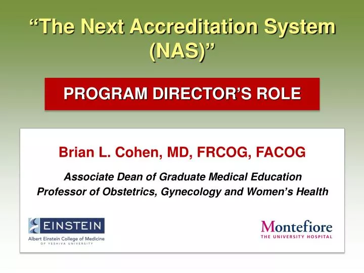 the next accreditation system nas