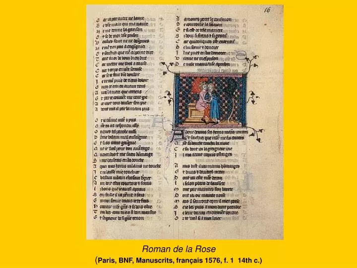 roman de la rose paris bnf manuscrits fran ais 1576 f 1 14th c