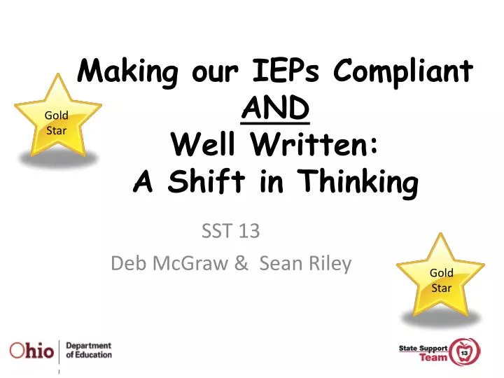 making our ieps compliant and well written a shift in thinking
