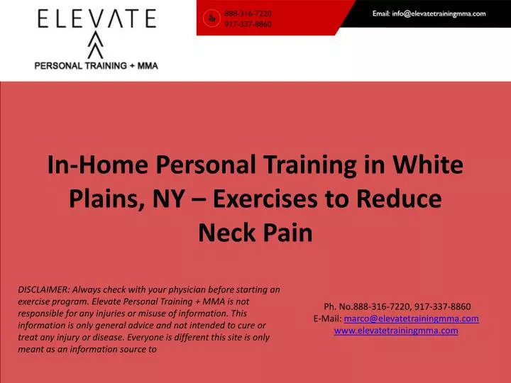 in home personal training in white plains ny exercises to reduce neck pain