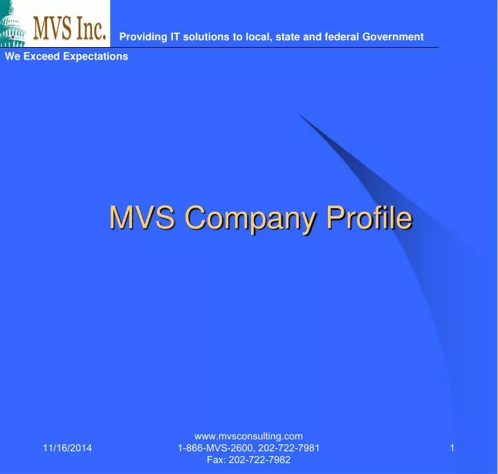 mvs company profile
