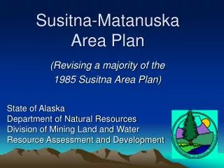 Susitna-Matanuska Area Plan